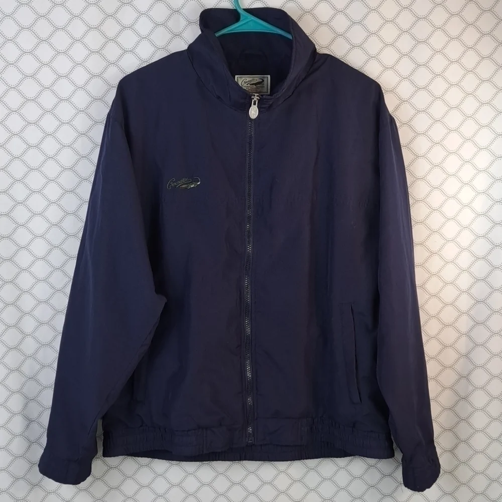 Crocodile Sport embroidered dark blue light weight men's medium jacket